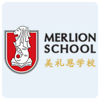 Logo merlion school backed